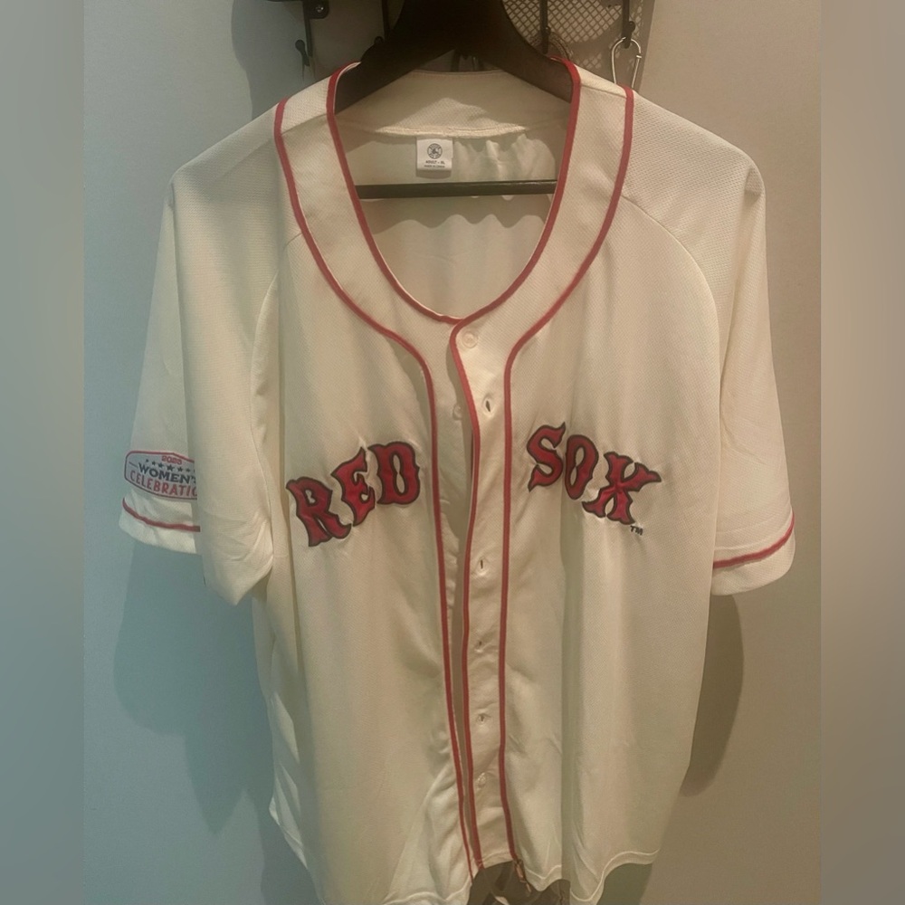 Boston Red Sox Women's Cream & Red Baseball Jersey